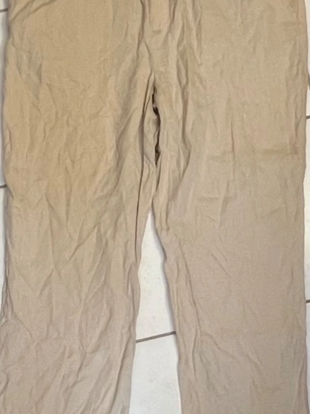 Quince 100% European Linen Pants Beige Khaki Pull-On Size XL